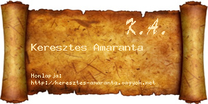 Keresztes Amaranta névjegykártya